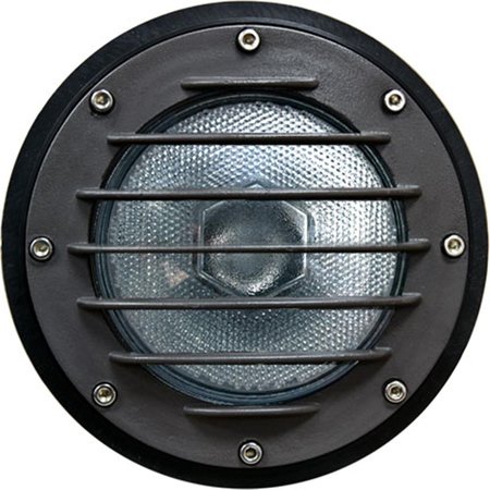 INTENSE Cast Aluminum In-Ground Well Light with Grill and PVC Sleeve, Black IN2563155